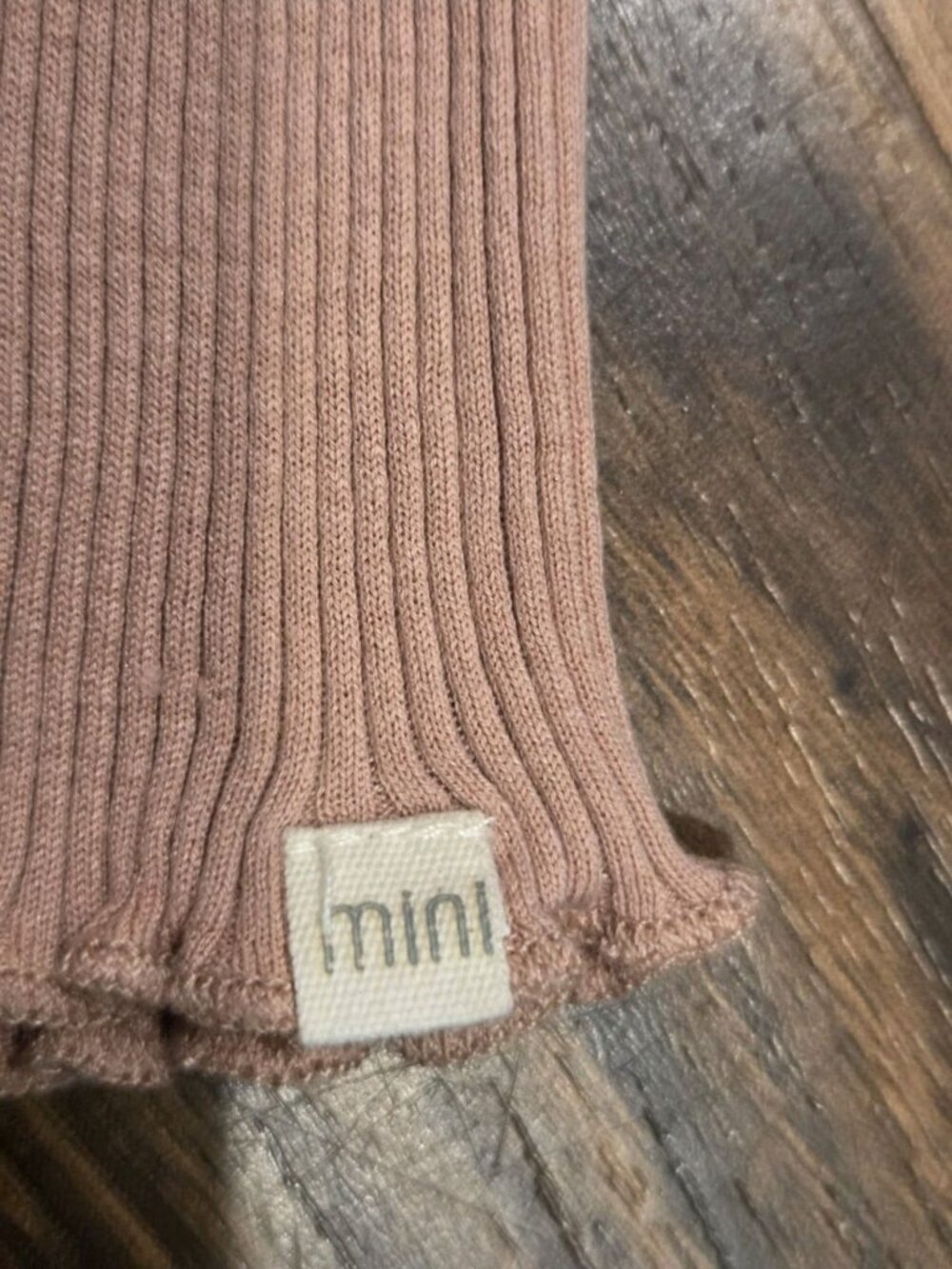 Minimalisma Kids Silk Cotton Ribbed Top Pink 5T 6 Lettuce Trim Scandi - Picture 3 of 5